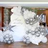 Wedding Theme Balloon Kit Arch White Silver Balloons Garland Garland Bridal Shower Wedding Anniversary Photo Background Decor