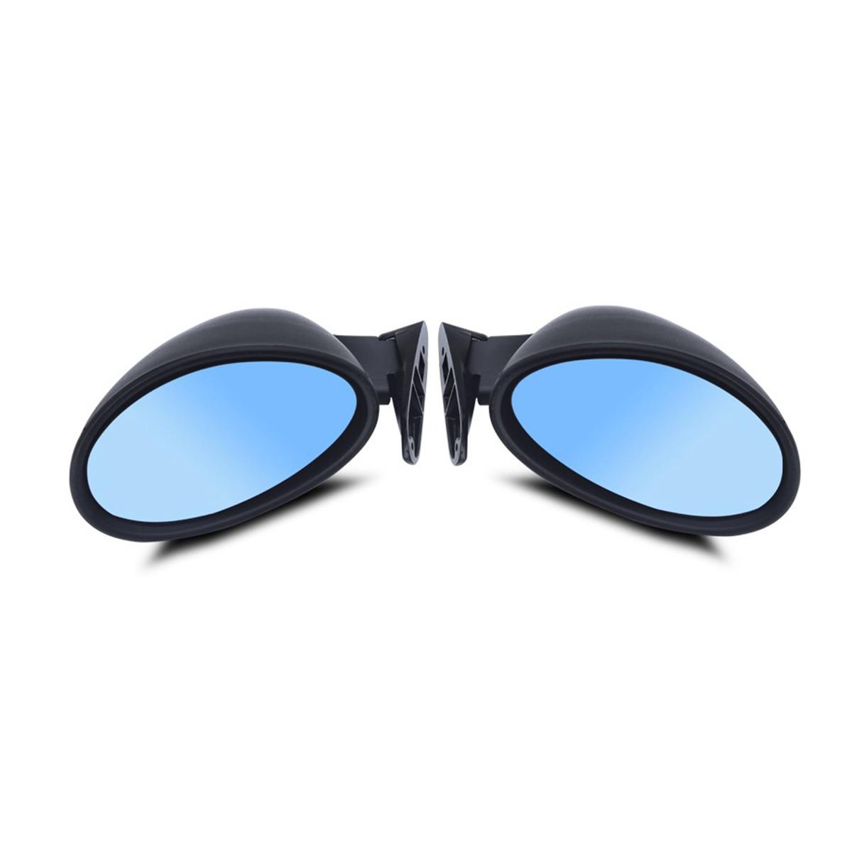 Carbon Fiber Look/Black Universal Classic Retro Door Wing Side Mirror Rearview Mirror California scoop Style Car Accessories Matte Black Bule