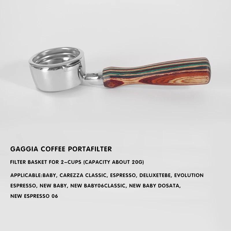 Coffee Portafilter 58mm Bottomless Filter Holder For Gaggia Classic Solid Wood Handle Barista Tools Espresso Machine Accessories