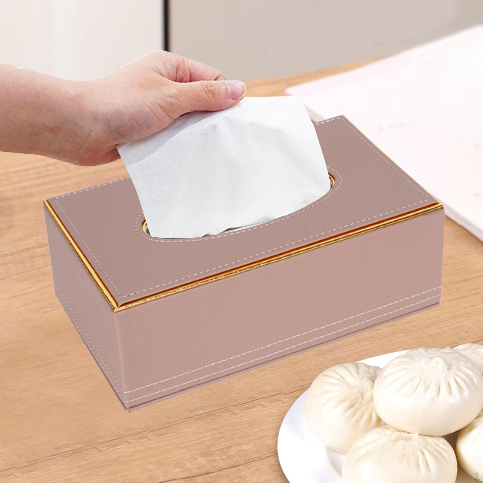 

Стильний тримач для серветок зі штучної шкіри для обличчя, стильний для офісу коричневий