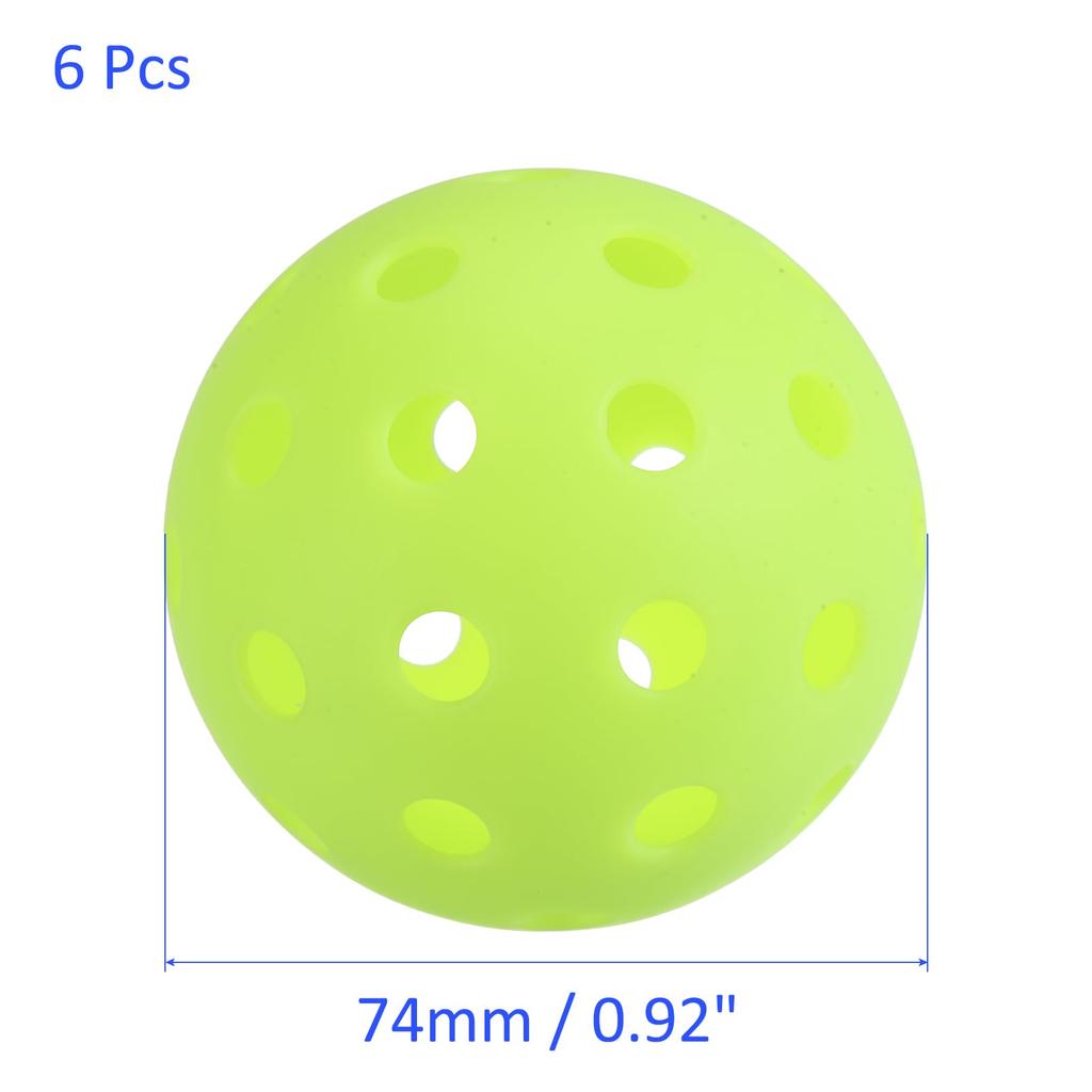 M METERXITY Outdoor Pickleball 6 Pieces 40 Holes Pickleball Indoor and Outdoor Pickleball Approved for Training Green (USAPA)