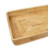 Rattan Tray Tabletop Organization Hand Woven Snack Storage Basket Multifunctional Serving Tray L