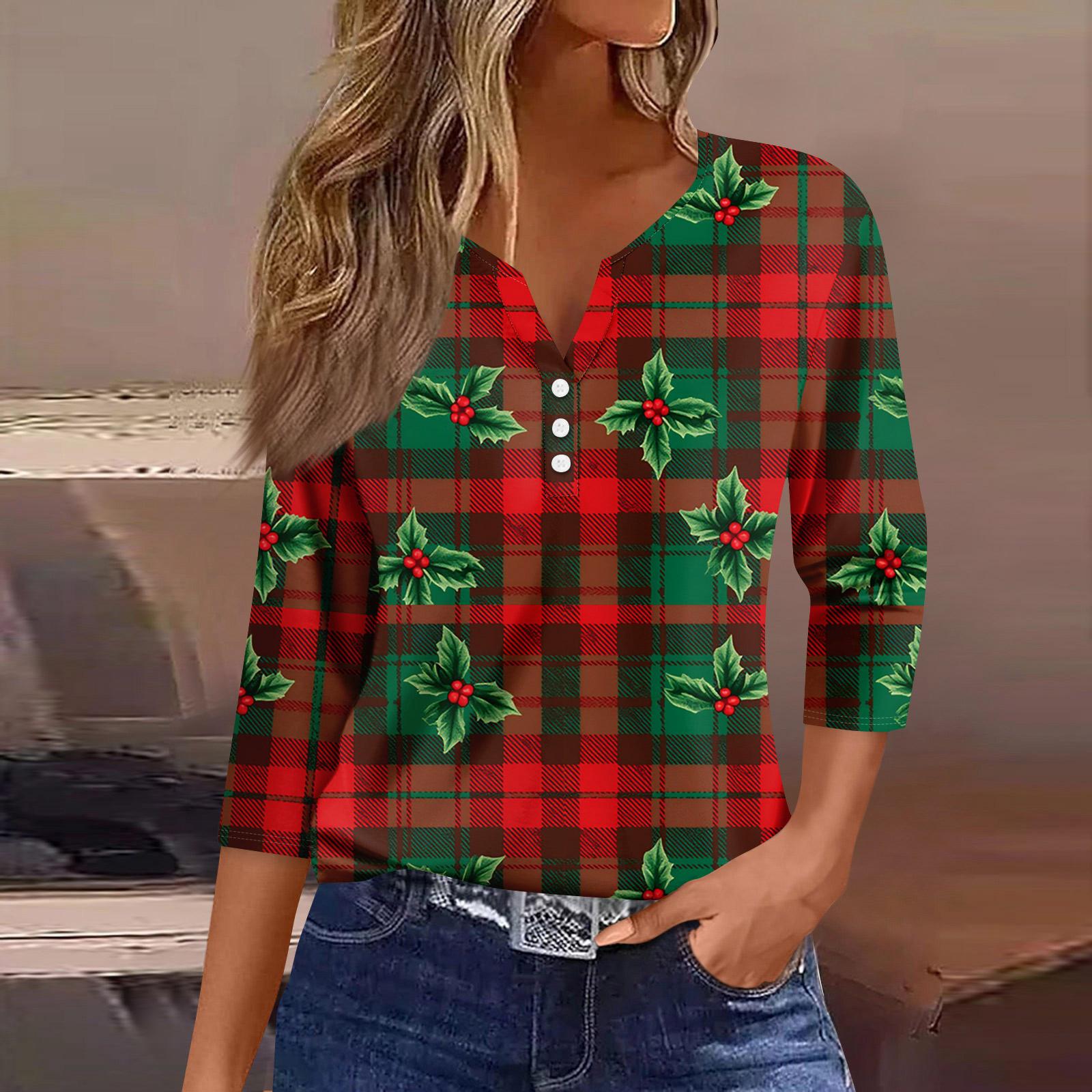 

Женская мода повседневная футболка с рукавом три четверти и V-образным вырезом с цветочным принтом XXL