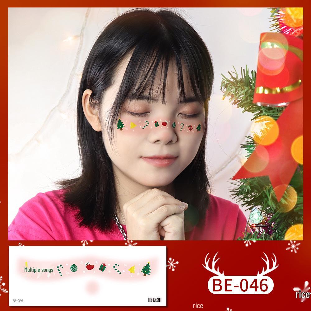 2025 Christmas Waterproof Tattoo & Makeup Stickers for Parties and Concerts