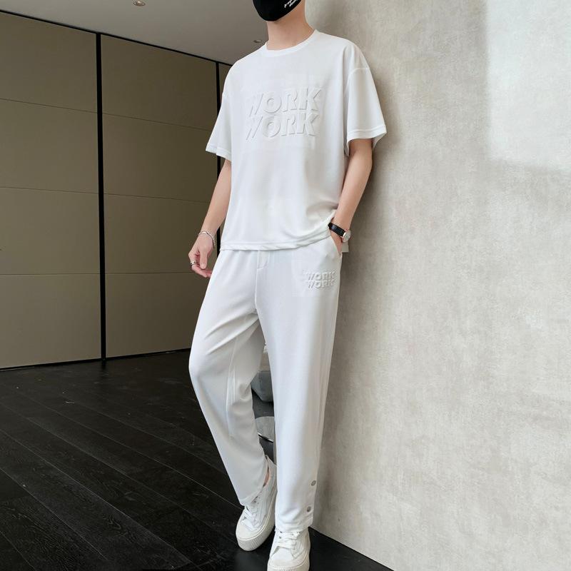 

Мужская летняя одежда. Новая мода. Персонализированный тренд. Спортивный и досуговый костюм для мужчин. 4XL