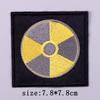 Warning Embroidery Patch Iron On Patches For Clothing Danger Prohibit Sign Embroidered Patches For Clothes Nuclear Marker Badges
