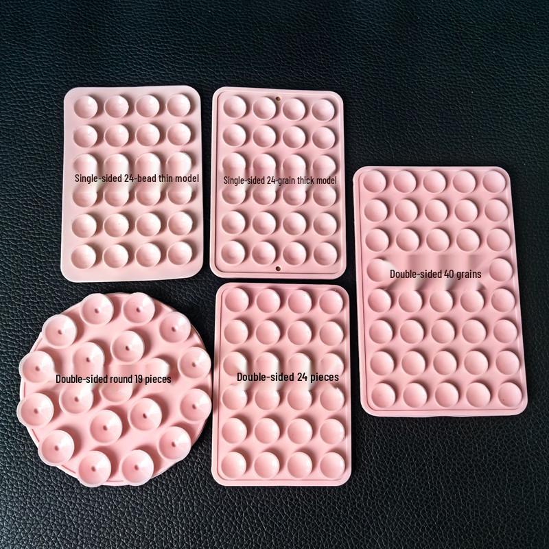 24 Strong Double-Sided Silicone Suction Cup Fixers - Multifunctional Small Adhesive Stickers
