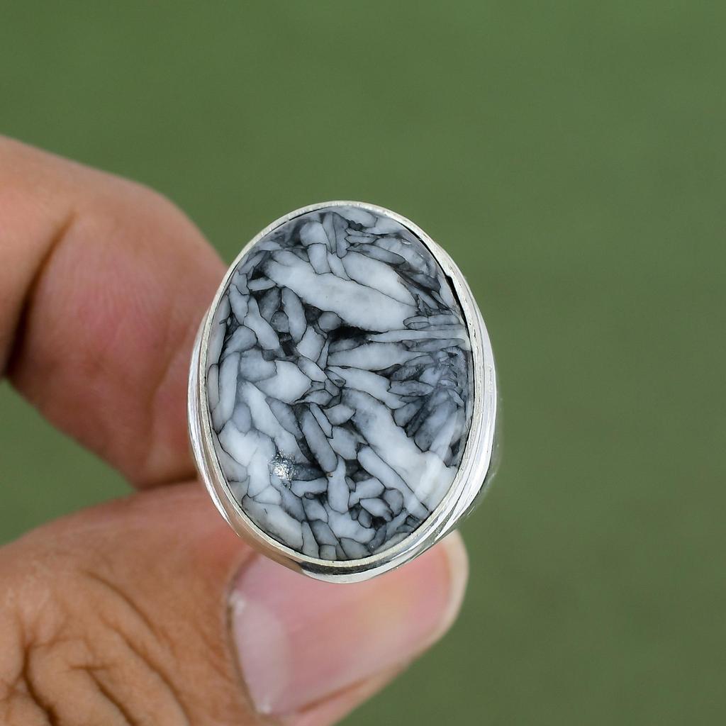 Pinolith-Jaspis Ring 925 Sterling Silber Ring Edelstein Handgefertigter Ring Schöner Pinolith-Jaspis Schmuck Geschenke Für Ihn In Ringgröße Erhältlich