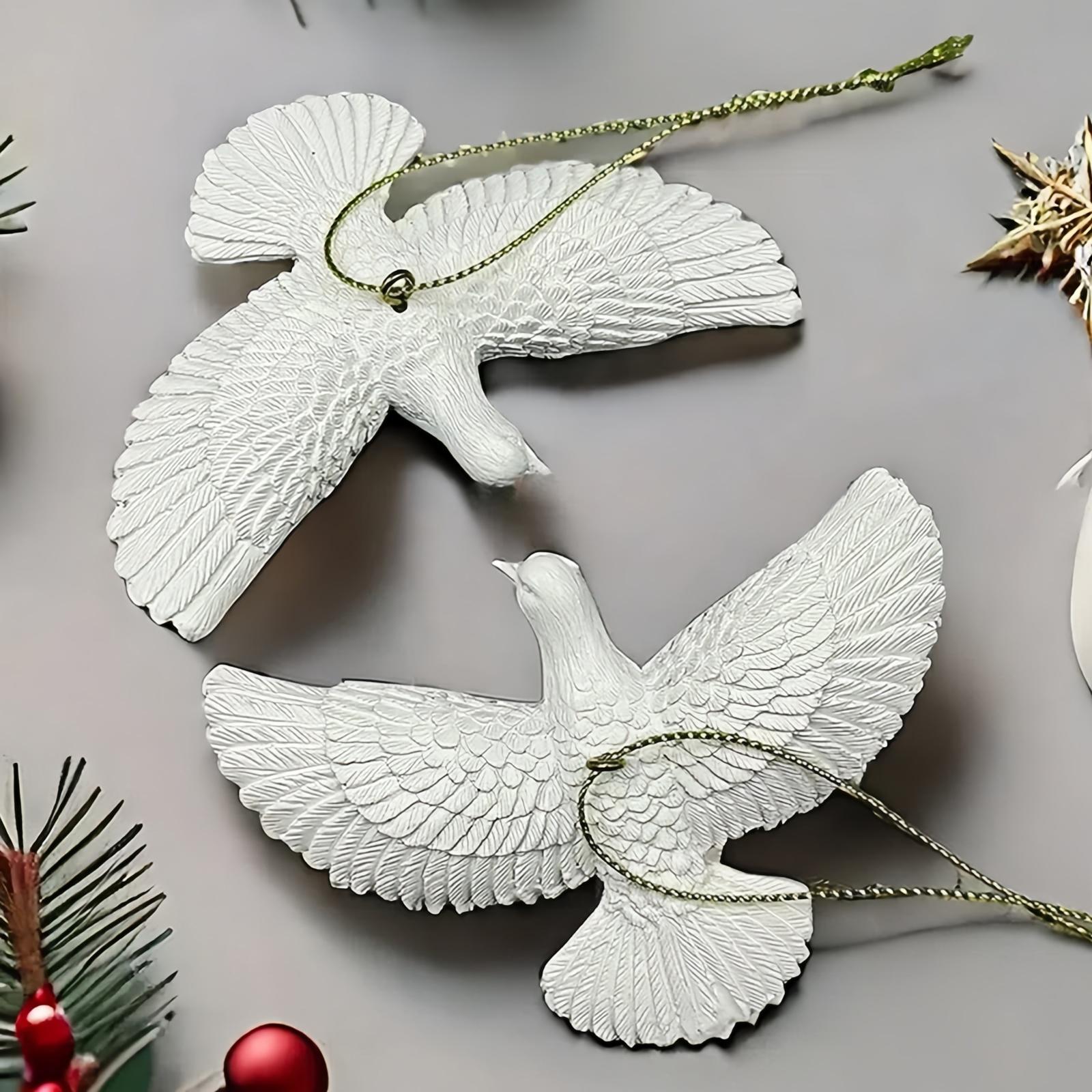 Acrylic Decorative White Dove Ornament Flying White Dove Wedding Celebration Holiday Decorations