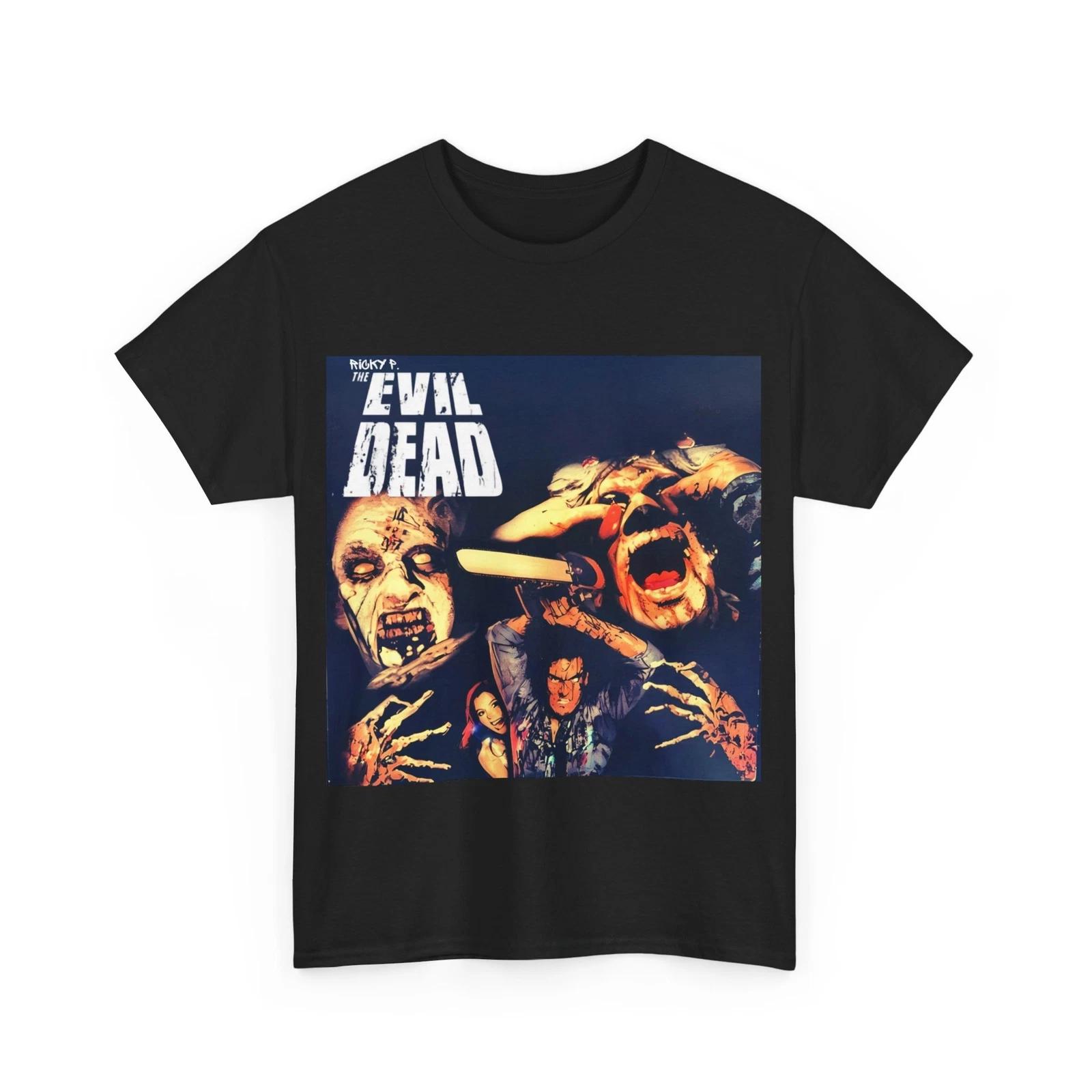 Evil Dead 1981 Movie Bruce Campbell Fitted 100% Cotton T-shirt Mens Tees Top Unisex Heavy Cotton Tee S