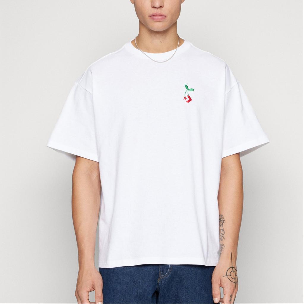 Converse Loose Fit Star Chevron Cherry Tee Asia Sizing 'White' Men's 10025237-A03