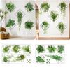 3d Green Plant Wall Sticker Greenery Hanging Basket Wall Decal For Living Room Home Decor Accessories Bedroom Decoration