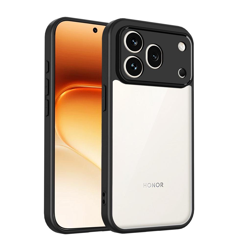 KEYSION Transparent Phone Case for HONOR 600 Pro 5G Soft Silicone+PC HD Clear Shockproof Phone Back Cover for Huawei Honor 600