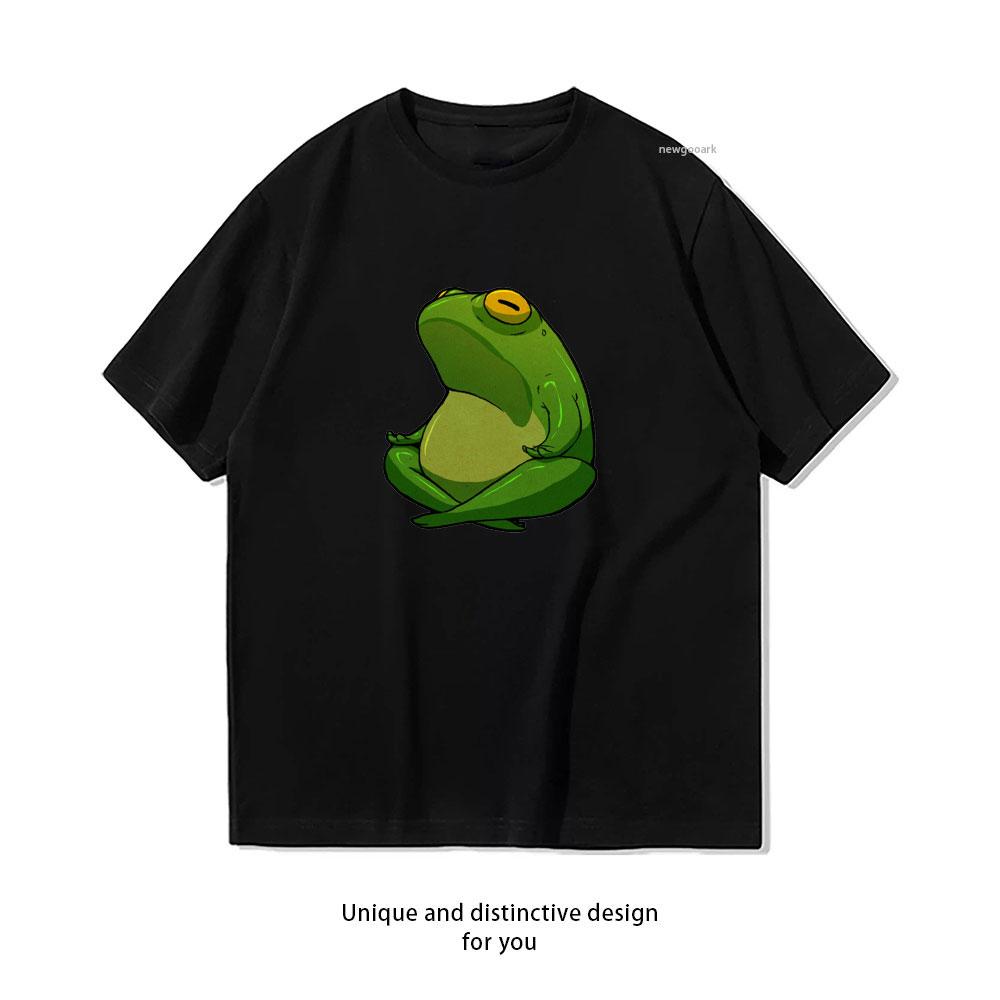 

Yoga Frog Cross Legged Pose Tshirt Women Unisex Casual Cotton Graphic T Shirts Creative Streetwear Classic Aesthetic 4XL