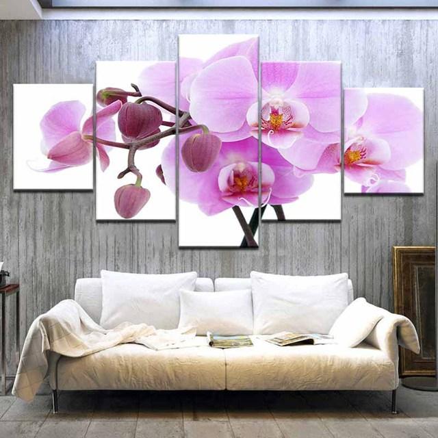 5 Panels Modern Landscape Canvas Painting Stone Zen Flower Posters and Prints Wall Pictures Living Room Home Decor No Frame