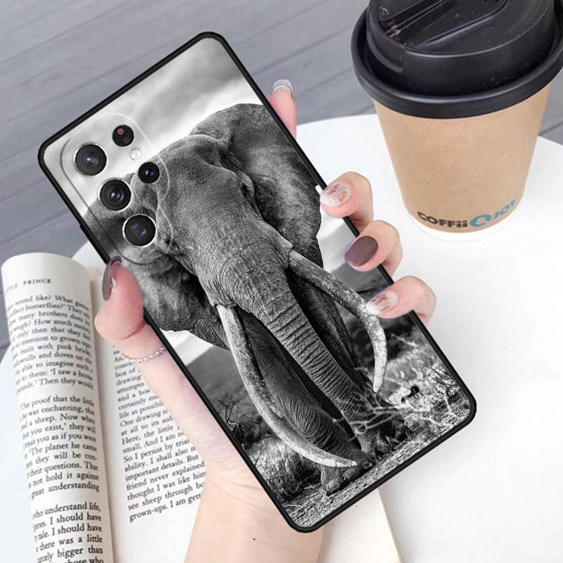 Animal Elephant Phone Case Cover For Samsung Galaxy S24 S25 Ultra S21 S22 Ultra S10E Note 10 Plus Note 20 FE S23