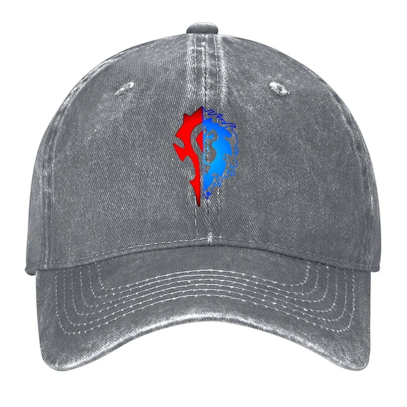 New Combined AllianceHorde logo from the game World of warcraft WoW Baseball Cap summer hat Boy Child Womens