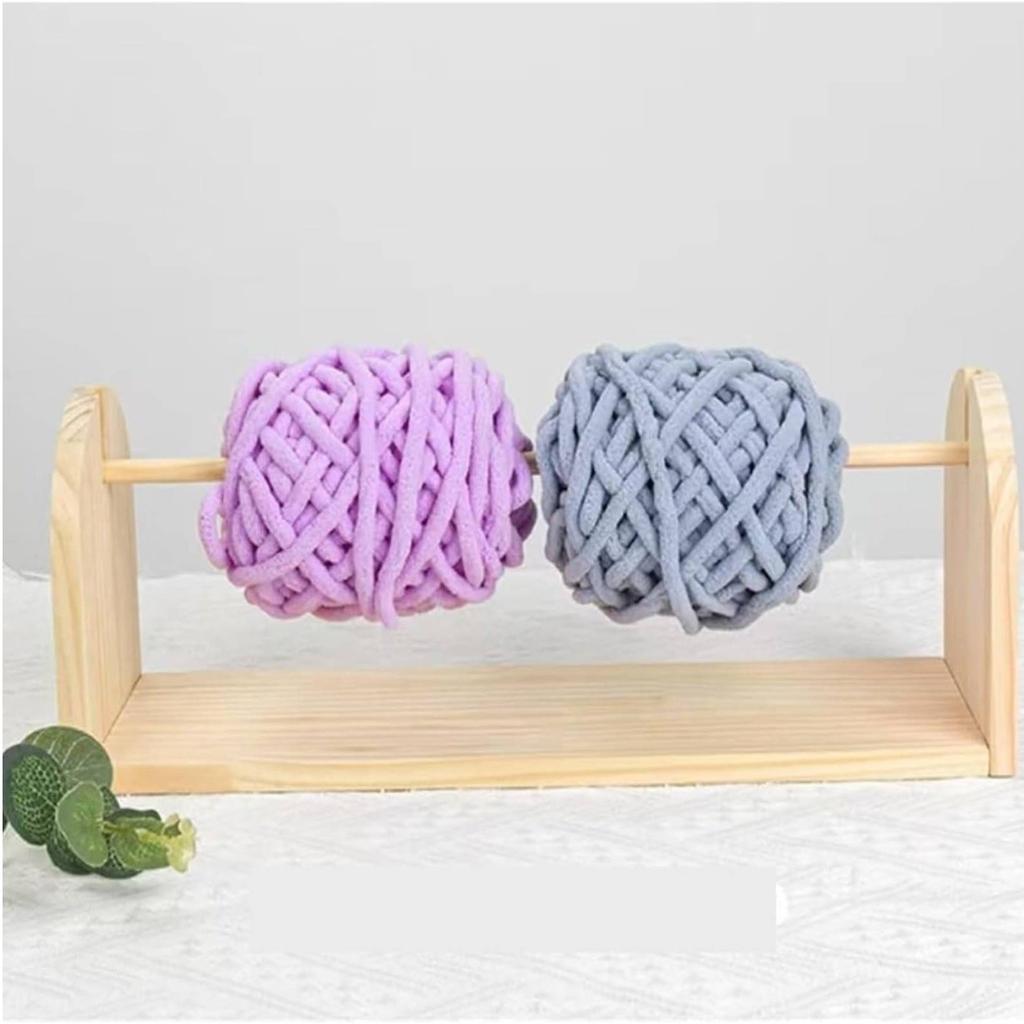 Yarn Spool Rack Knotsnag-resistantFree Wooden Yarn Holder Crafting Supply Sturdy Wood Even Rotation for Crocheters