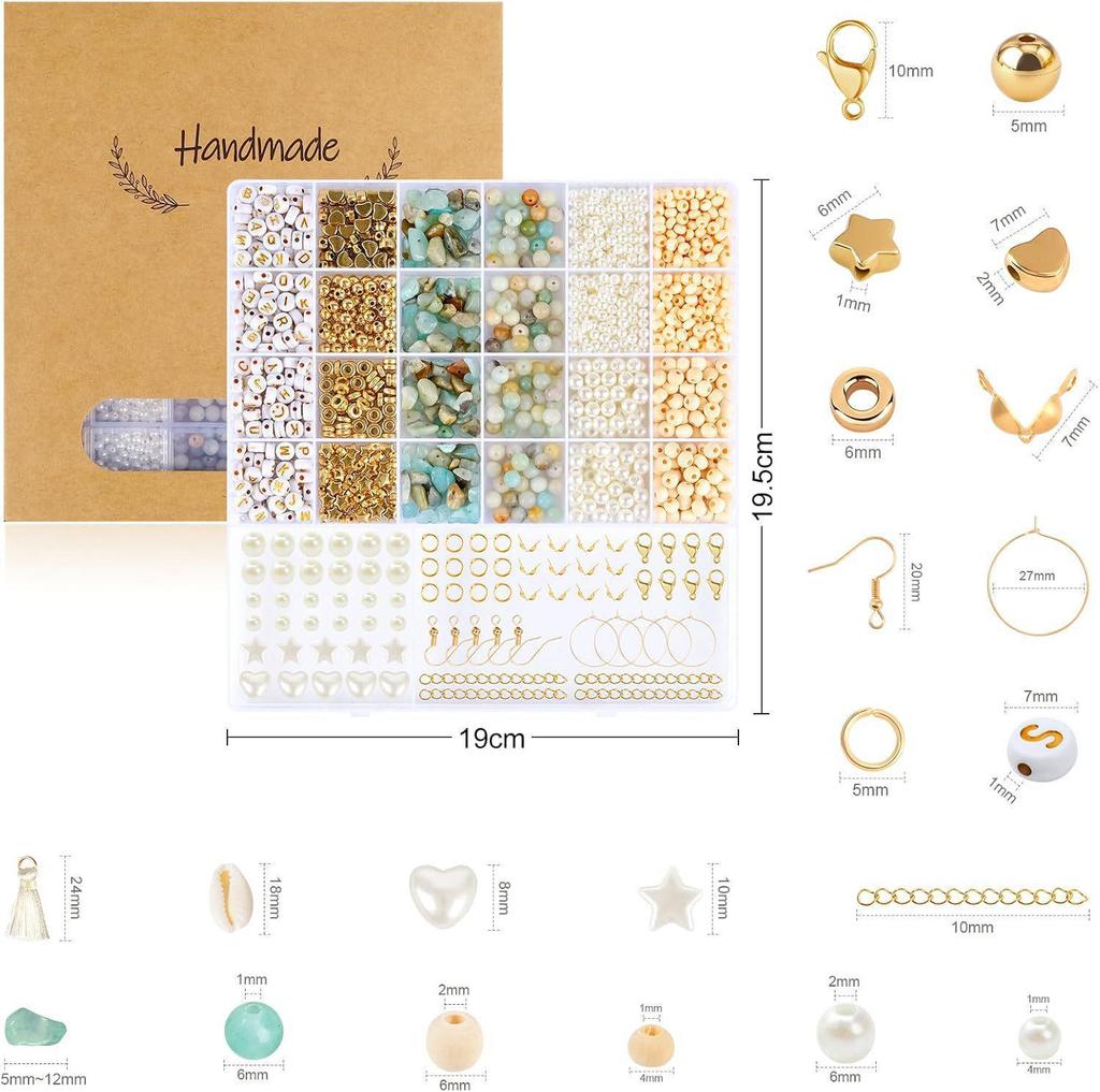 Amazonite Jewelry DIY Set: Fashion Beads for Bracelets & Necklaces