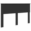 Bed Frame with Headboard Black 150 x 200 cm Engineered Wood