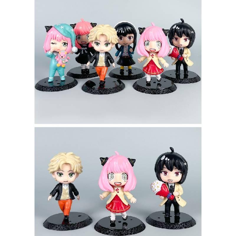 Spy Family Loid Anya Yor Anime Character Model Ornament Set For Display And Gift