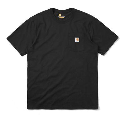 Carhartt Short Sleeve Pocket Size Black Men's T-Shirt, CTK87,