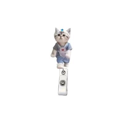 Strong Acrylic ID Badges Reel Retractable Cards Holder with Secure Locking Mechanism for Hospital Office Use