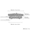 TOPGRILLZ Iced Out 10 Top &10 Bottom 5A CZ Stones Teeth Grillz Punk Rapper 14K Gold Plated Zircon Tooth Caps For Mouth Jewelry
