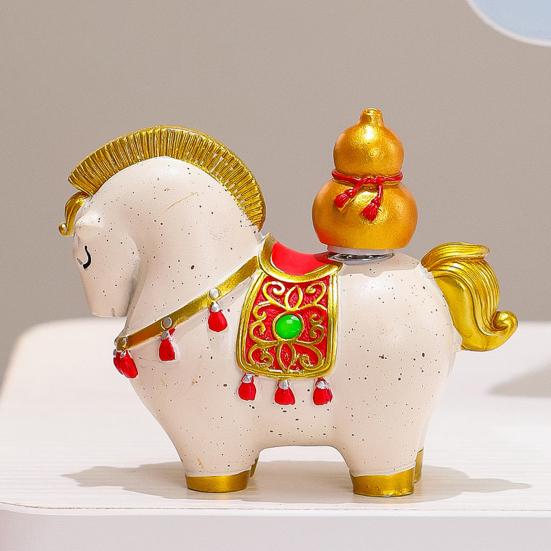 Cartoon Horse Figurine Chinese Style Year of The Horse Statue Bring Wealth Fortune Lucky