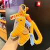 Handmade Pony Keychain Knitting Wool Horse Pendant Bag Pendant Zodiac Key Ring  New Year Gift