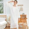 Królewska Koszula Nocna Plus Size z Siateczki z Koronkową Kokardką i Dwustronnym Designem