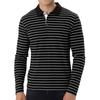 Men's high-end golf striped polo shirt t-shirt men's lapel Paul shirt long sleeve tops