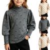Girls Casual Long Sleeve Knit Base Layer Shirt with Soft Fabric for Everyday Wear