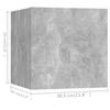 Vidaxl 5-Cz. TV Cabinet Set, Concrete Gray, Board