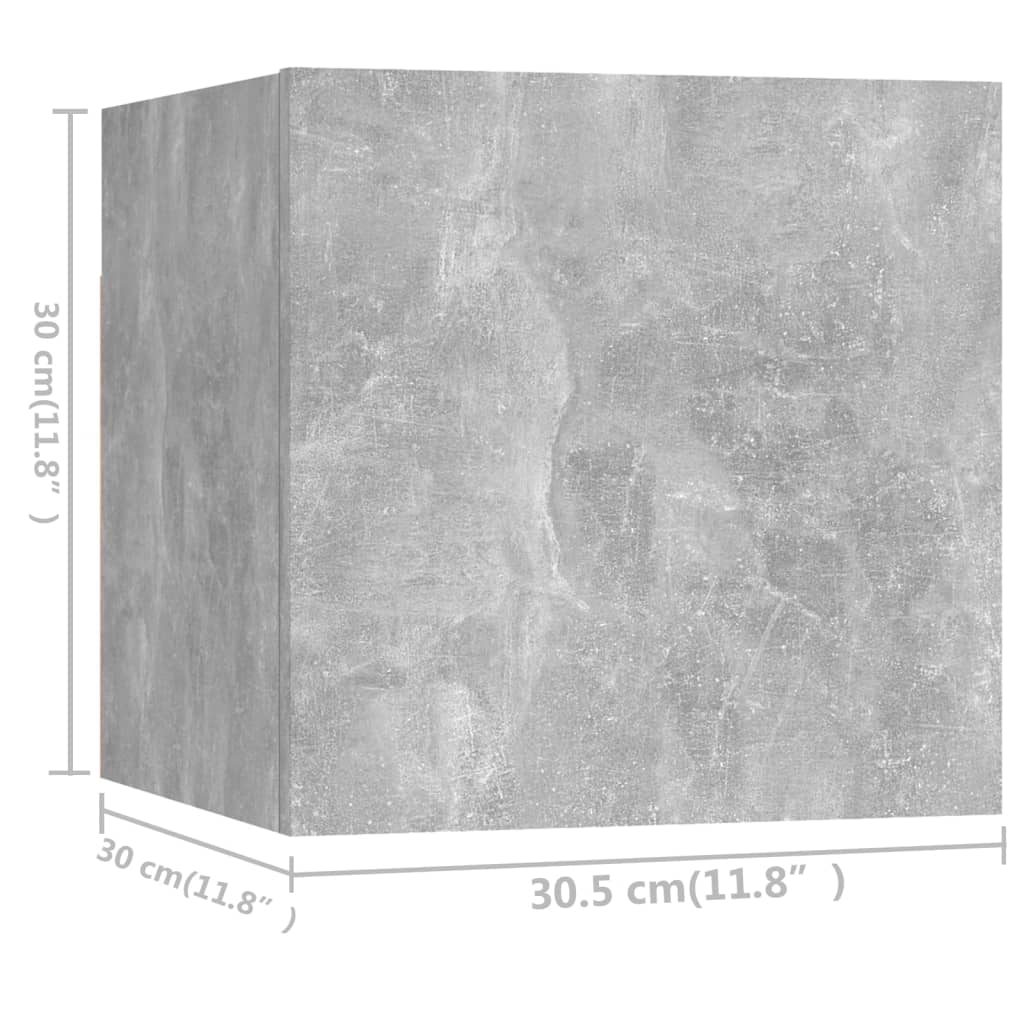 Vidaxl 5-Cz. TV Cabinet Set, Concrete Gray, Board
