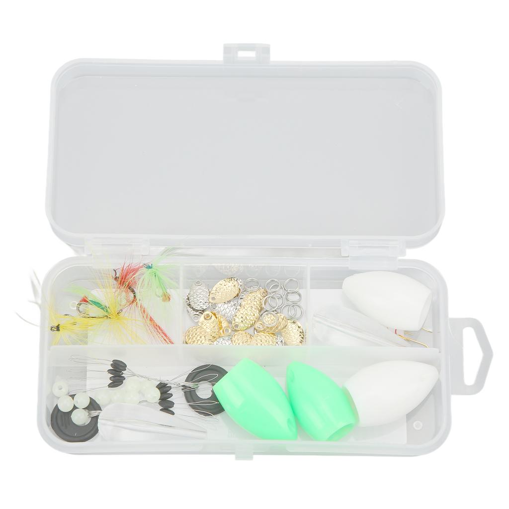 Fly Hook Throwing Set Simulation Fishing Lures Bait Kit with Floating and Slow Sinking Aids for Outdoor Fishing