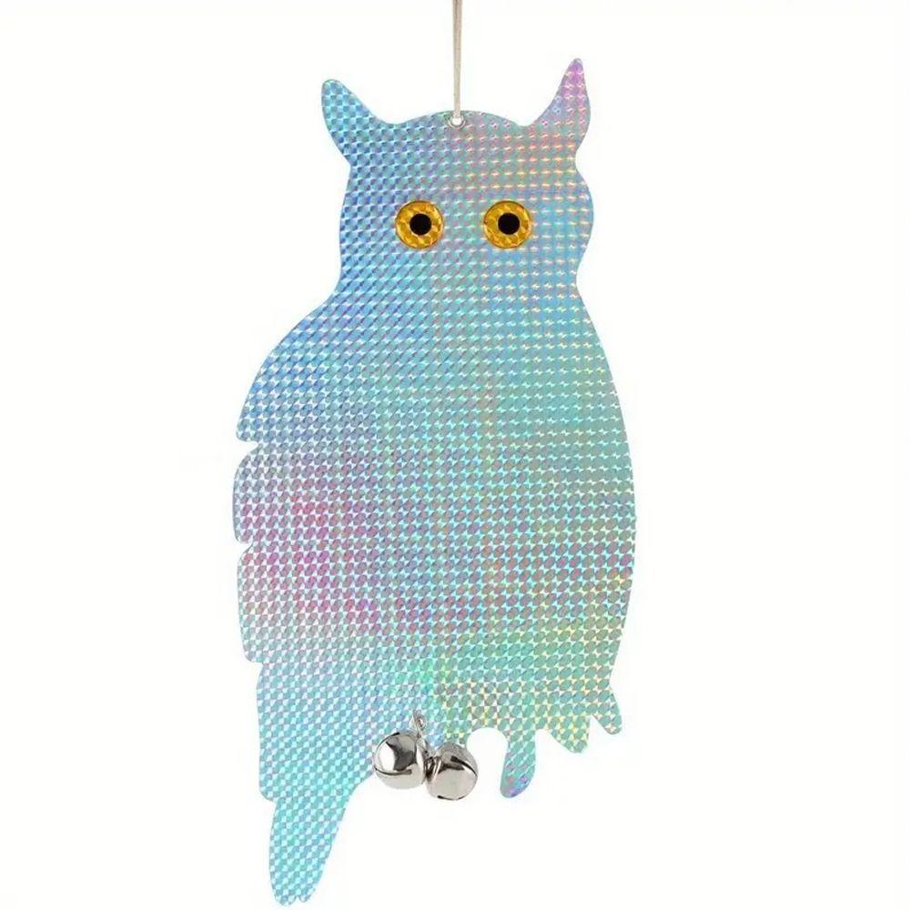 With Bells Fake Bird Scare Device Double-sided Laser Bird Repeller Balcony