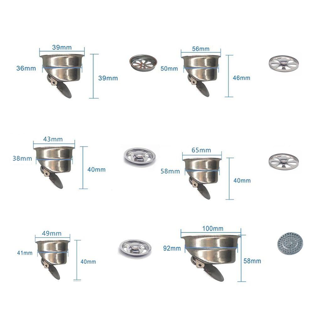 Hair Catcher Stainless Steel Floor Drains Trap Bathtub Ground Leakage  Kitchen Bathroom Hotel