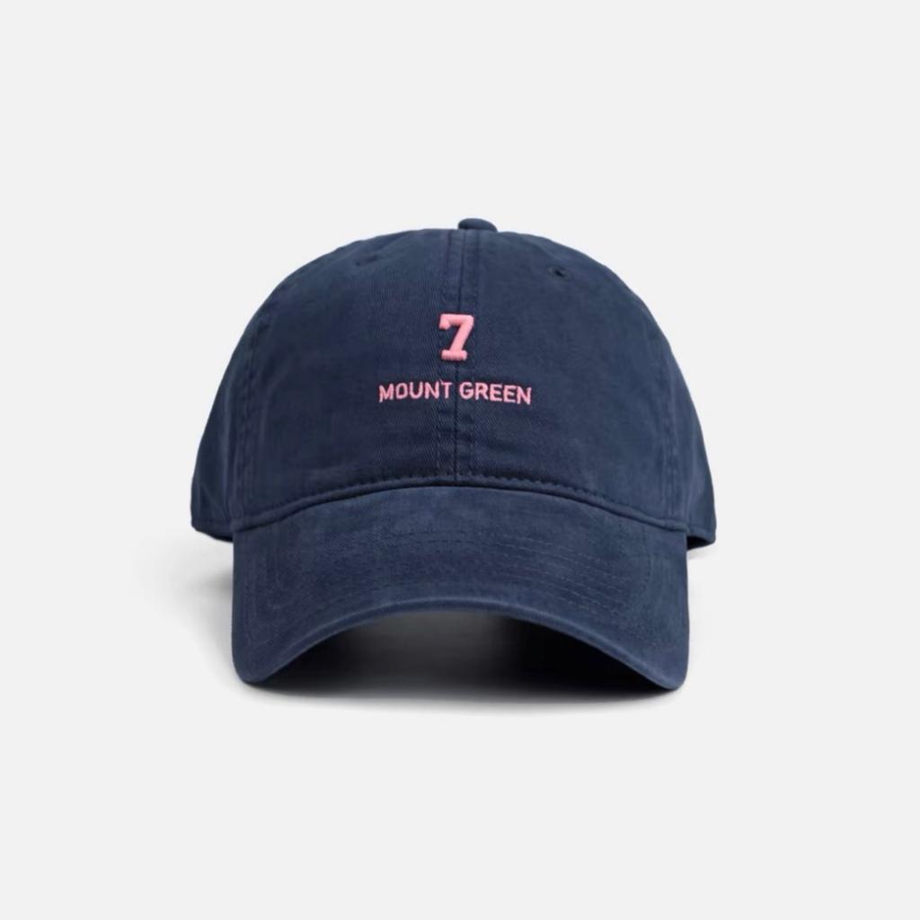 Embroidered Letter Soft Top Baseball Cap Couple's Summer Face Showing Little Baseball Cap Girl