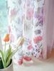 2 Blackout Curtains 2 Floral Design Lace Curtains Curtain Hooks Curtain Tassels Pink Width 100 X Length 105 Cm Set of 4 Curtain Set + + Pre-Installed