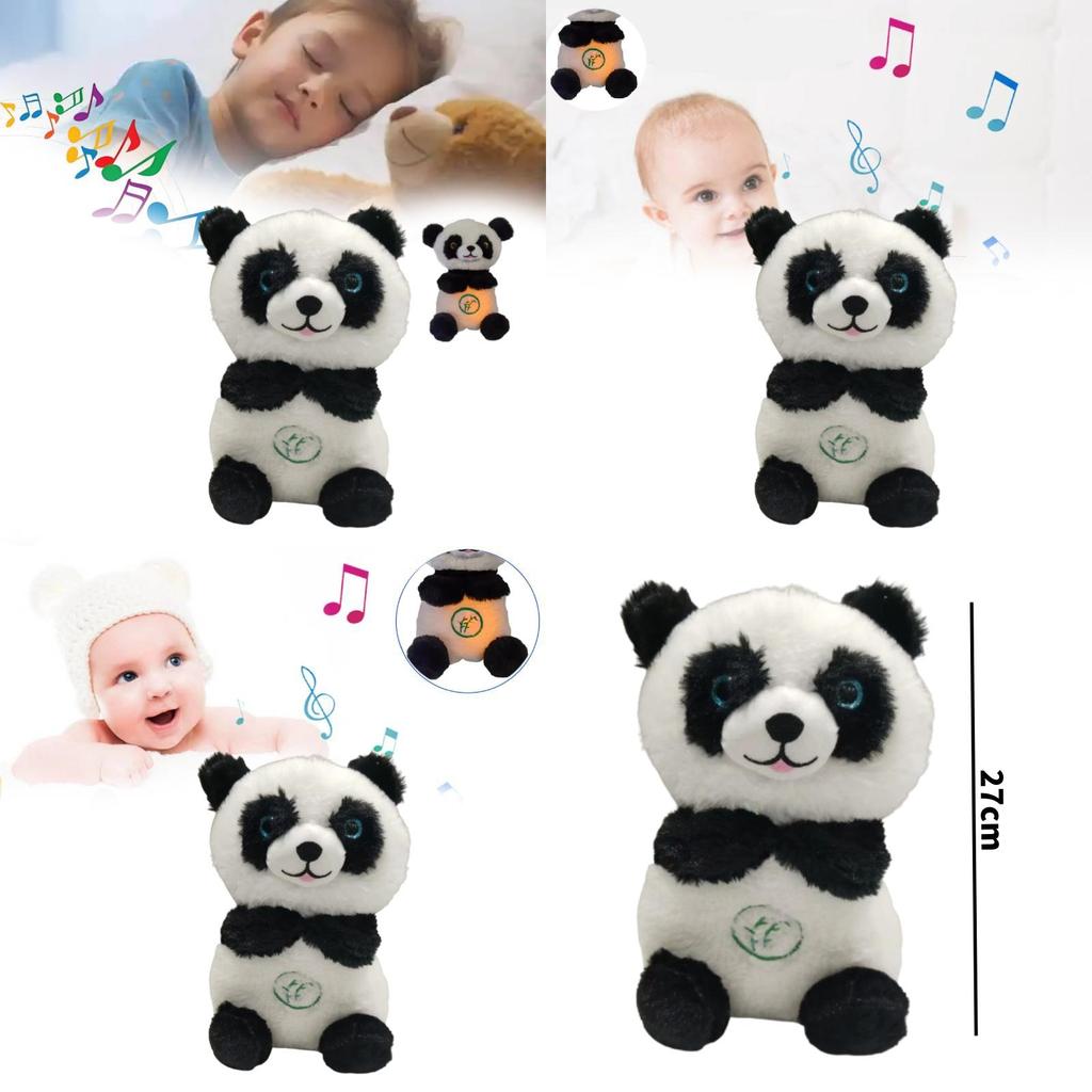 Peluche Orso Panda che Respira per Neonati con Musica e Funzioni Rilassanti per il Comfort del Neonato