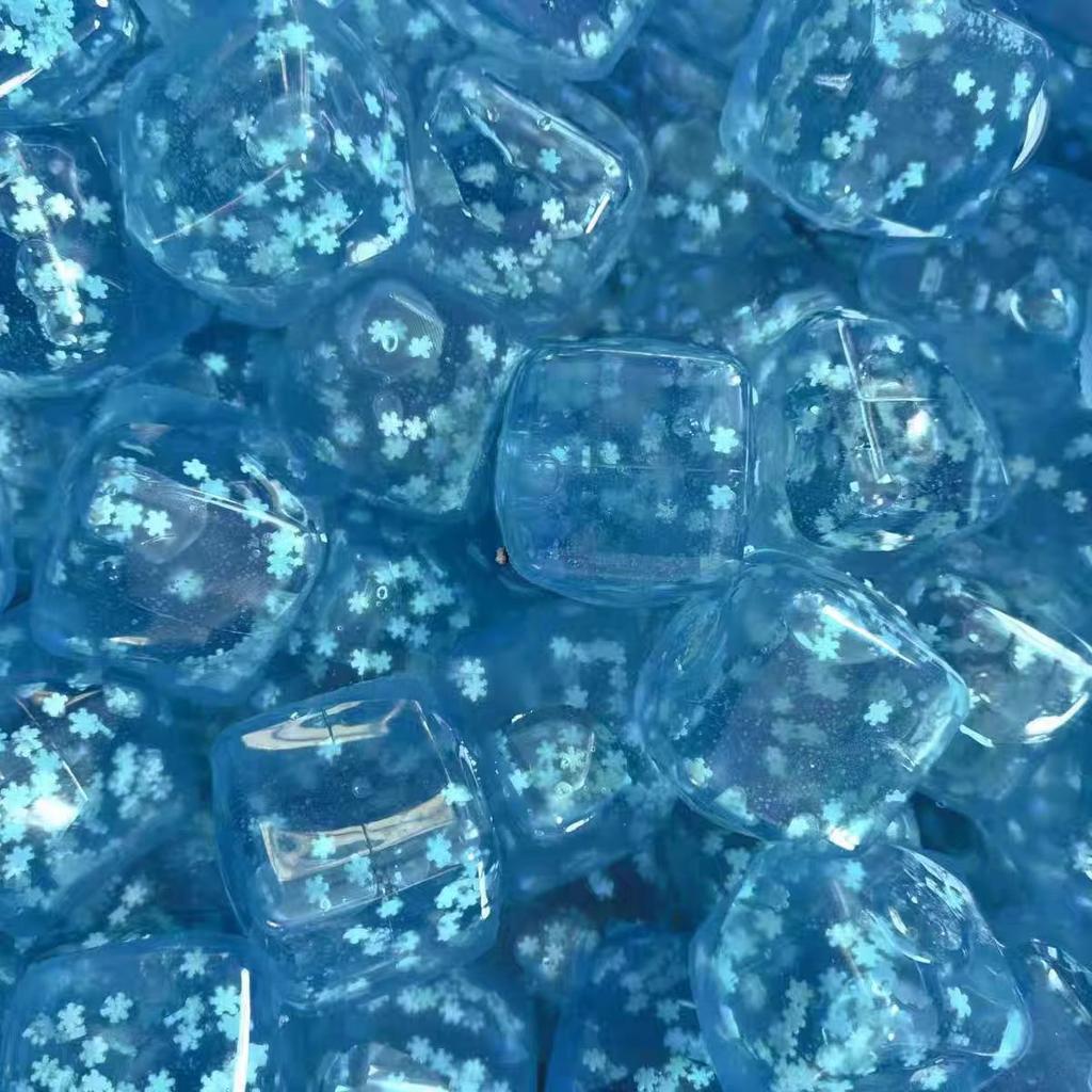 Quetschbarer Schneeflocken-Eiswürfel, langsam aufgehend, sensorisches Fidget-Spielzeug, weiche Eiswürfel, Stressabbau, Quetschspielzeug, Handübung, beruhigendes Werkzeug