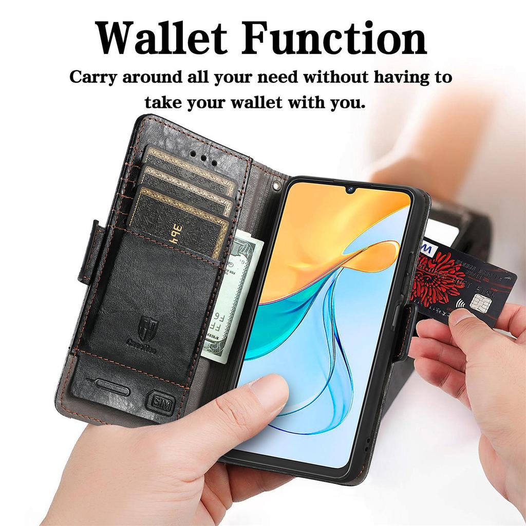 For ZTE Blade V50 Vita Phone Cases CASENEO PU Leather Cover Stand with RFID Blocking Wallet