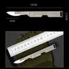 Titanium Alloy Scalpel Medical Folding Knife EDC Outdoor Tool Unpacking Pocket Knife with 10pcs Replaceable Blades