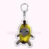 Creative Banana Cat with Heart Keychain for Accessories Bag Pendant Food Fruit Happy Cats Key Chain Ring Keychains Jewelry Gift