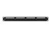 Patch panel Lanberg 24 port 1U kat.6A czarny