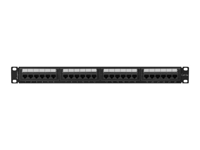 Patch panel Lanberg 24 port 1U kat.6A czarny
