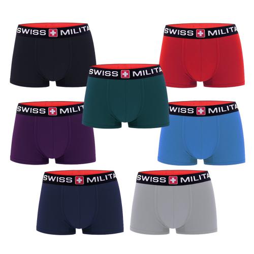 [Swiss Military Underwear] Men s Big Logo Trunks 7-Piece Set SM1002 [Shipped from Korea] 100% Authentic 95