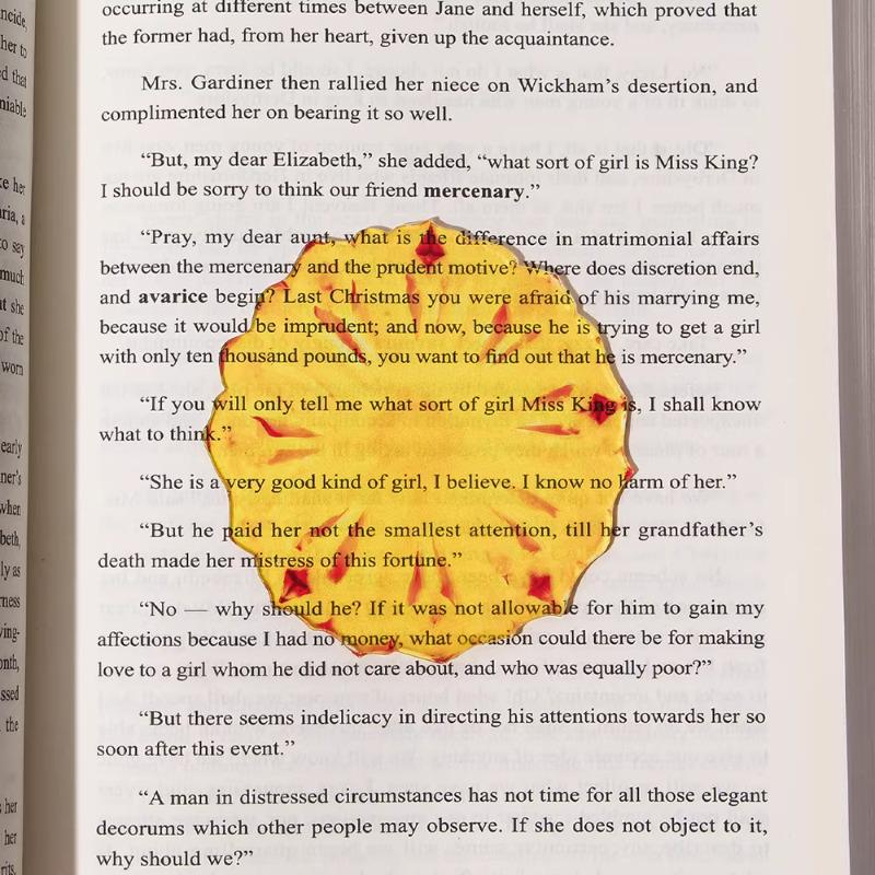 Acrylic Grape Tomato Apple Bookmark – Cute, Transparent, High-End Student Gift and Reading Marker
