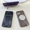 Soft Silicone TPU Phone Case for Apple iPhone 15 Pro Max Plus 5G Original Carbon Fiber Texture Magnetic Folding Stand Back Cover